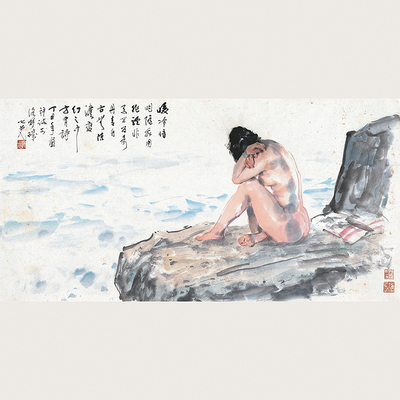 海滨裸女